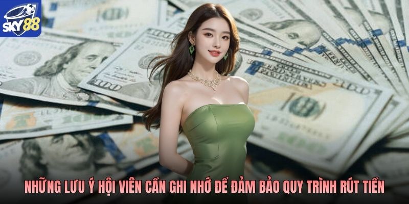 Những lưu ý hội viên cần ghi nhớ để đảm bảo quy trình rút tiền